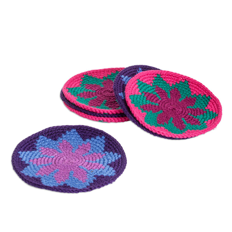 Novica Sebastiana Guarcas Cotton Round 6 Piece Coaster Set